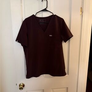 Figs Women's Deep Brown Short Sleeve Top